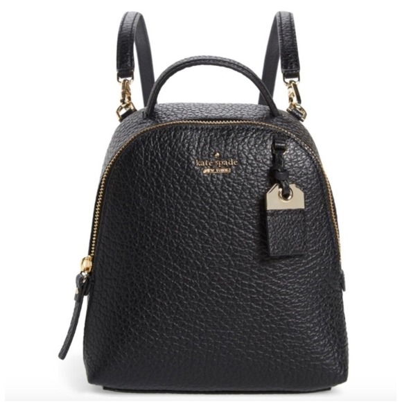 Kate Spade New York Mini Caden Leather Backpack Black‎ Satchel Purse Adjustable